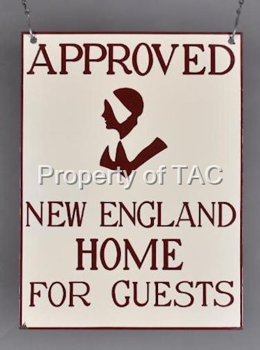 Approved New England Home For Guests w/Logo Porcelain Sign