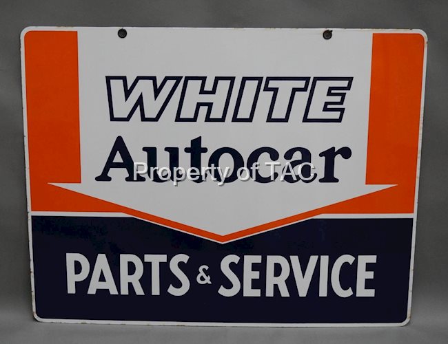 White Autocar Parts & Service Porcelain Sign