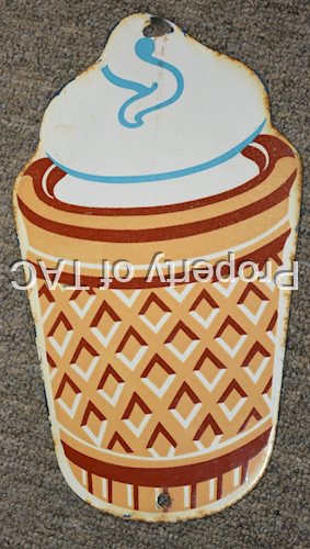 (Foster Freeze" Ice Cream Cone Porcelain Sign