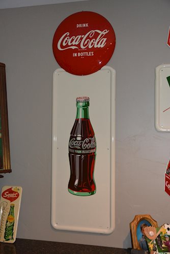 Coca-Cola w/bottle pilaster sign