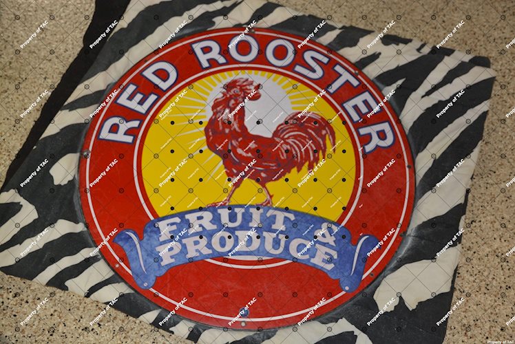 Red Rooster Fruit & Produce w/logo sign