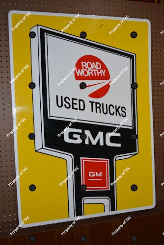 GM Road Worthy" Used Trucks Metal Sign"