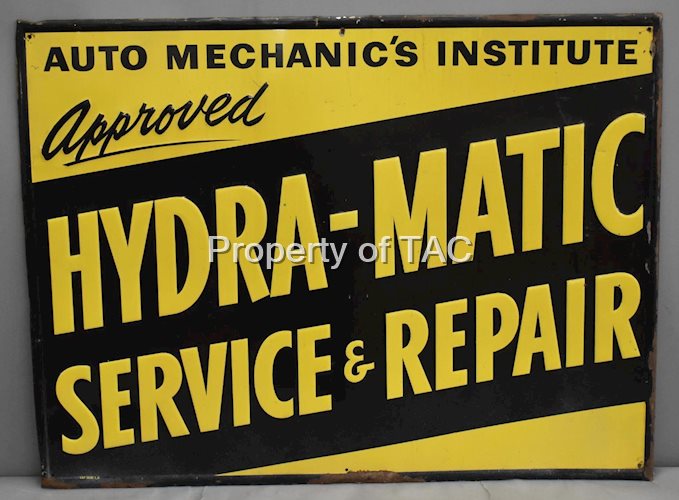 (Cadilac / Oldsmobile) Hydra-Matic Service & Repairs Metal Sign