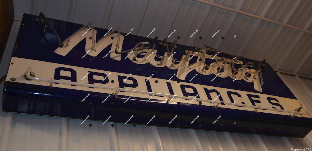 Maytag Appliance Neon Porcelain sign