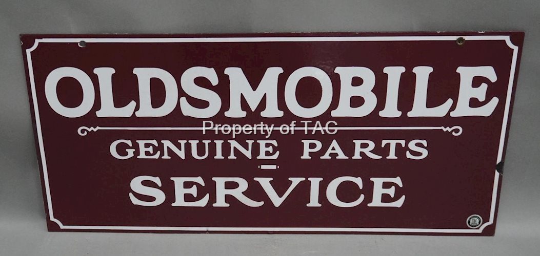Oldsmobile Genuine Parts Service Porcelain Sign