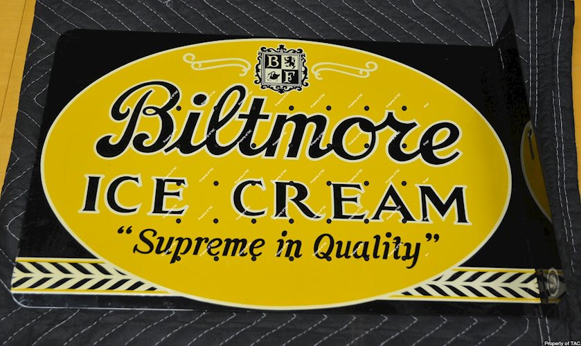 Biltmore Ice Cream Metal Flange Sign