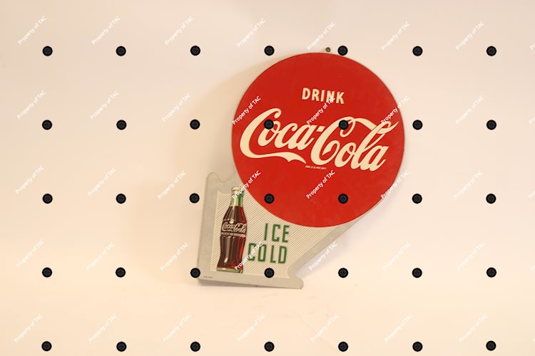 Drink Coca-Cola Ice Cold w/bottle sign
