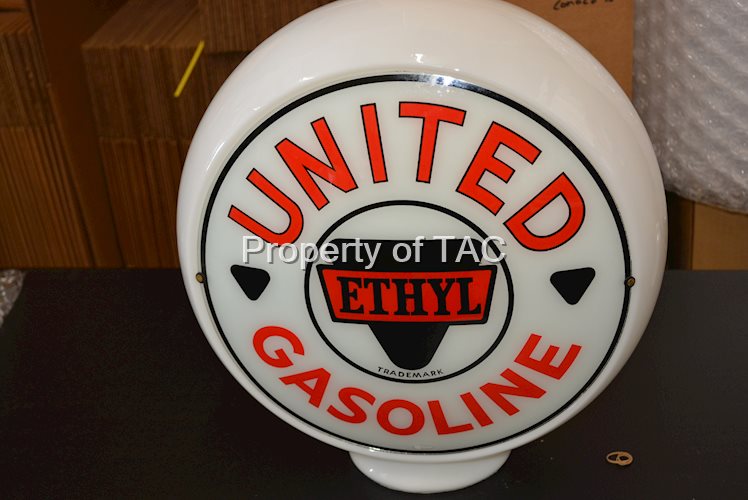 United Gasoline w/Ethyl Logo 13.5" Single Globe Lens