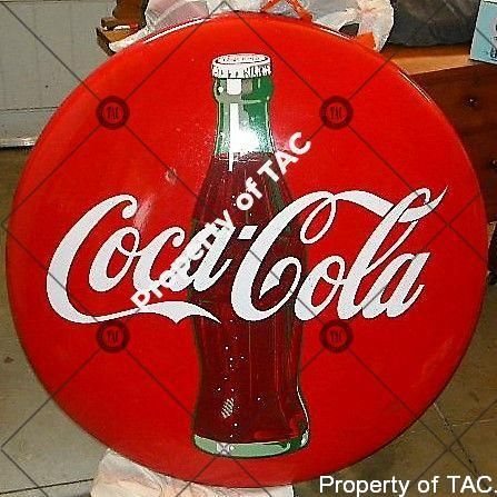 Coca Cola 36 Inch SSP Porcelain Button Sign