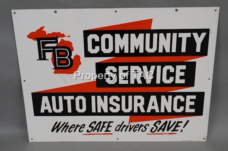 FB (Farm Bureau) Auto Insurance Metal Sign