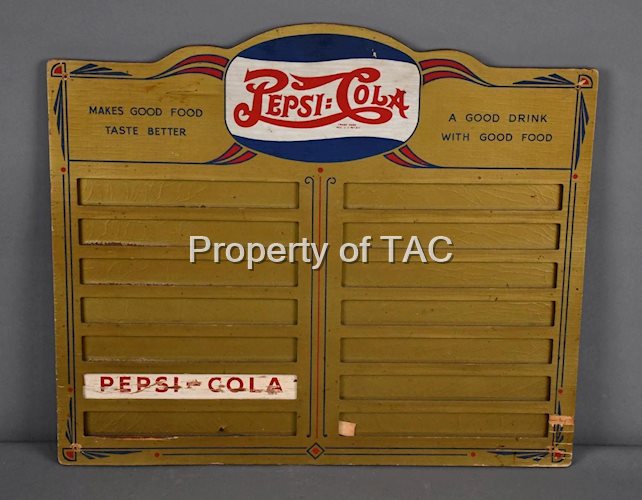 Pepsi:Cola Wood Menu Board