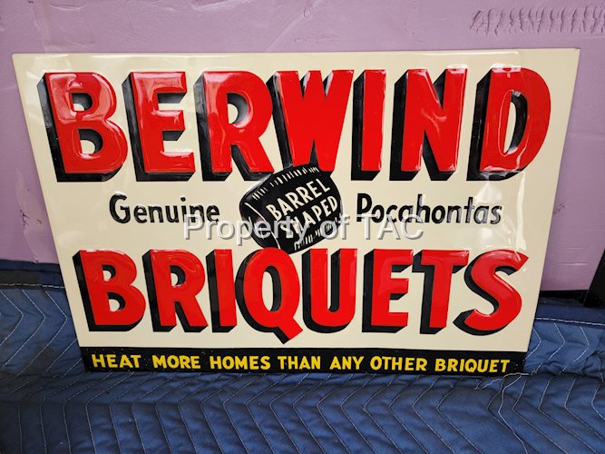 Berwind Briquets w/Logo Metal Sign