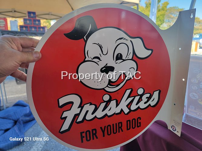 Friskies "for your dog" w/graphics Metal Flange Sign