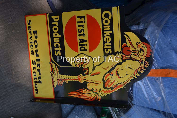 Conkeys First Air Products Poultry  Service Station Metal Sign