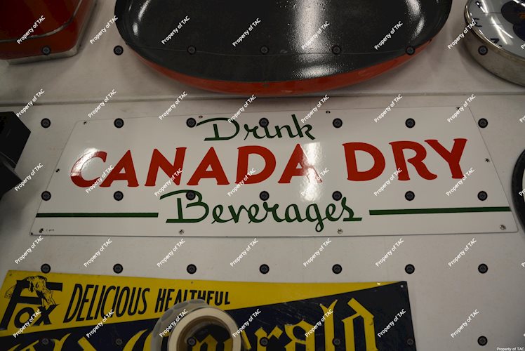 Drink Canada Dry Beverages porcelain sign