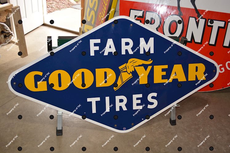 Goodyear w/Winged Footed Logo Porcelain Sign