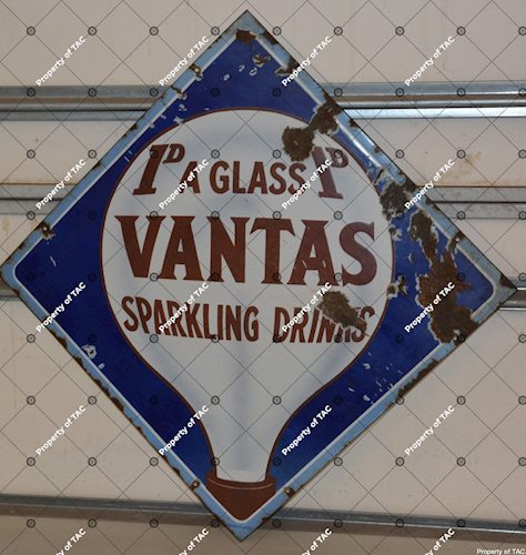 A Glass Vantas Sparking Drinks Sign