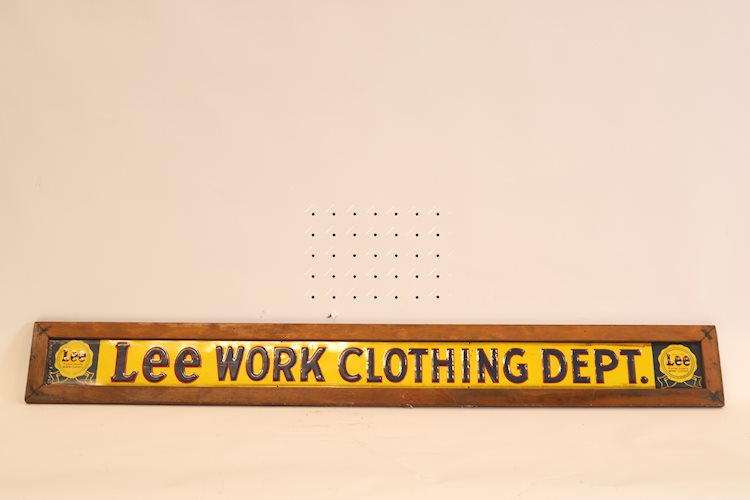 Lee Work Clothing Dept sign