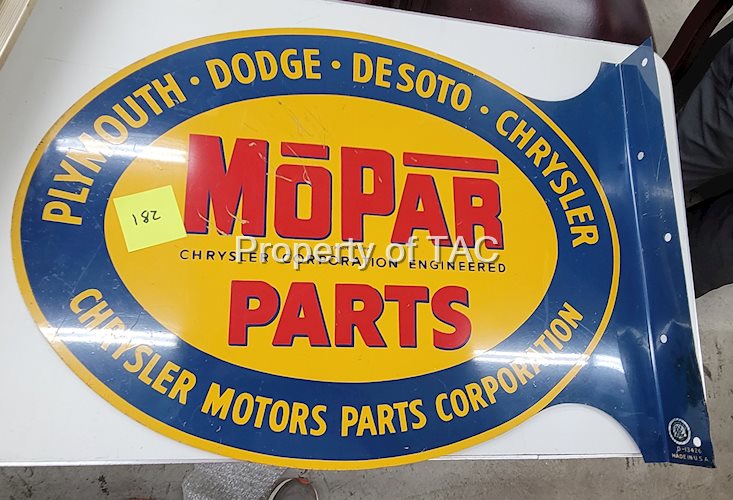 Mopar Parts Metal Flange Sign