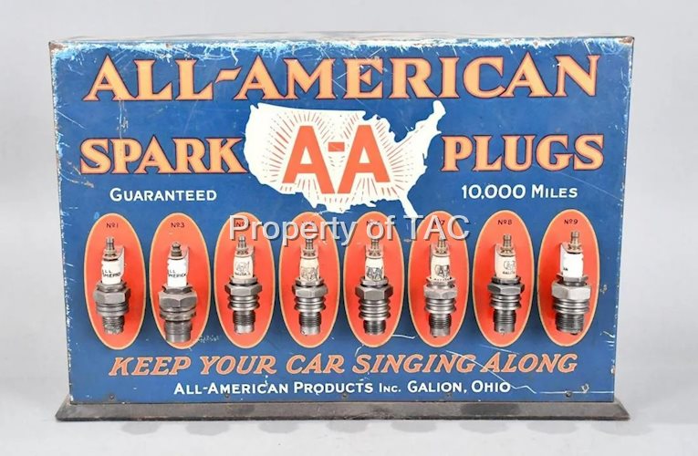 All-American Spark A-A Plugs Counter-Top Point of Sale Metal Display