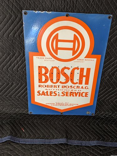 Bosch Authorized Sales & Service DSP Double Sided Porcelain Sign