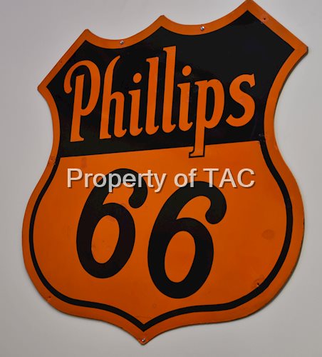 Phillips 66 (orange & black) Porcelain Sign
