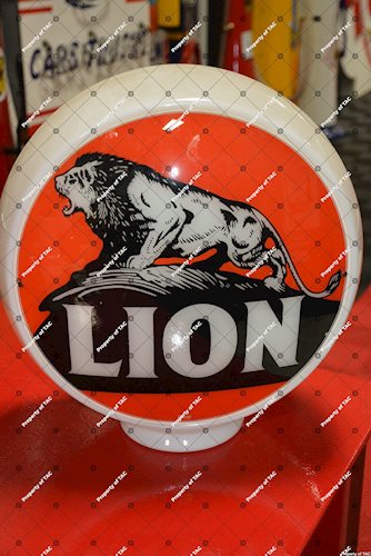 Lion (standing on rock) 13.5 single globe lens"