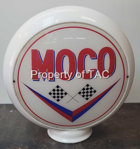 MOCO w/Crossed Checked Flags Logo 13.5" Globe Lenses