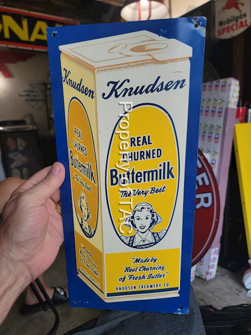 Knudsen Real Churned Buttermilk Metal Sign