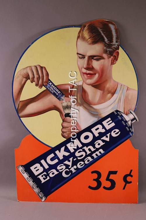 Bickmore Easy-Shave Cream Cardboard Sign