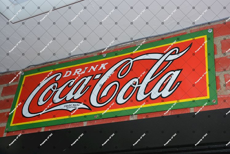 Drink Coca-Cola w/trade mark in tail sign