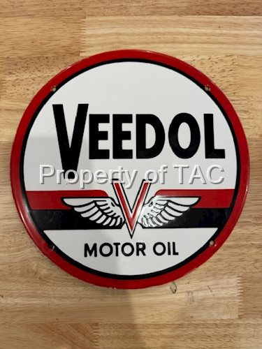 Single sided Porcelain Veedol sign