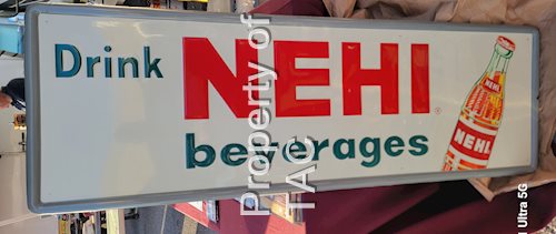 Nehi Beverages w/Bottle Metal Sign