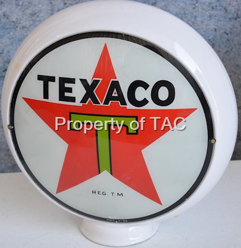 Texaco (black-T) w/Star Logo 13.5" Single Globe Lens