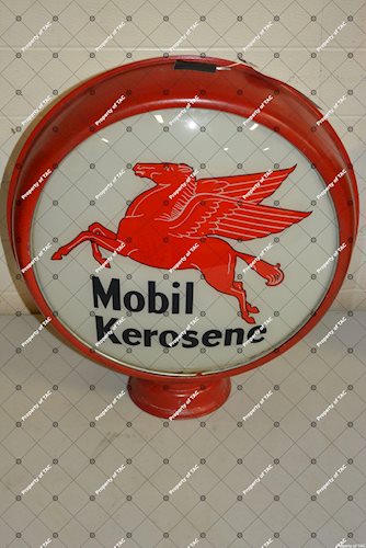 Mobil Kerosene single globe lens