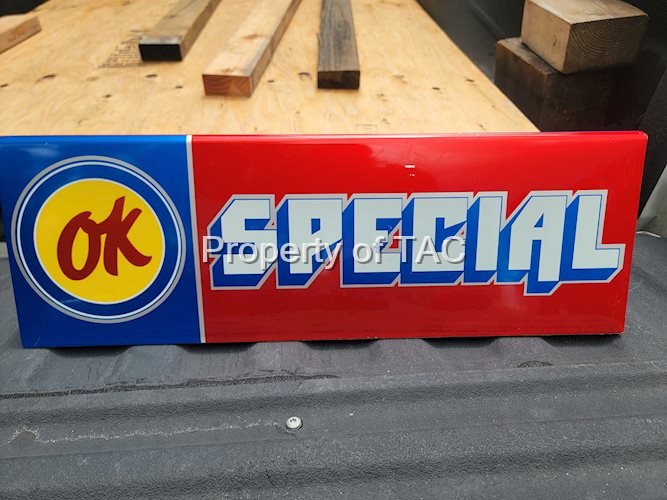(Chevrolet) Ok Special Metal Car Topper Sign