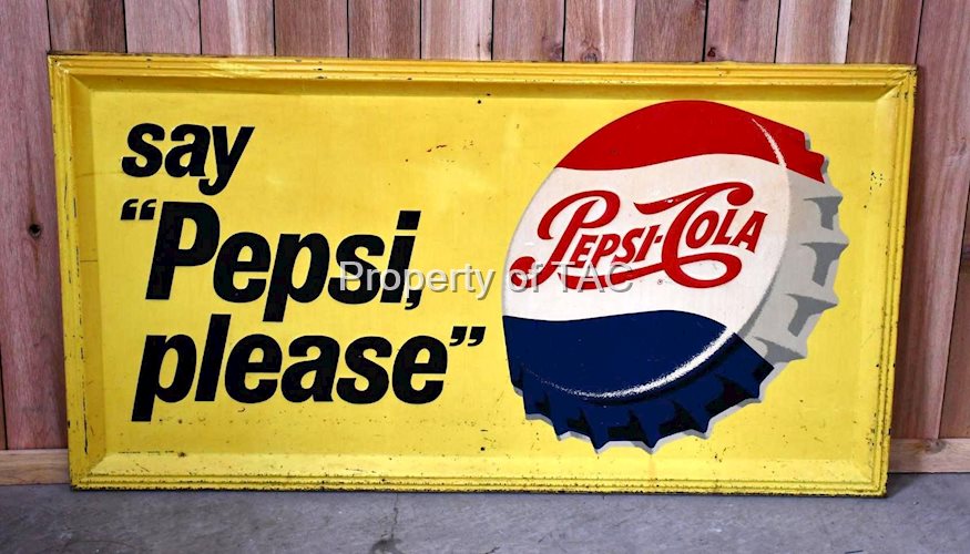 Pepsi-Cola "say pepsi please" Metal Sign