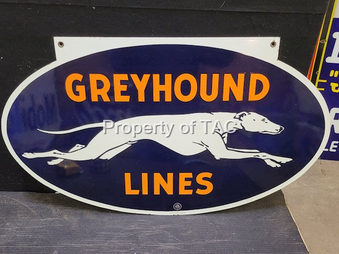 Greyhound Lines Porcelain Sign