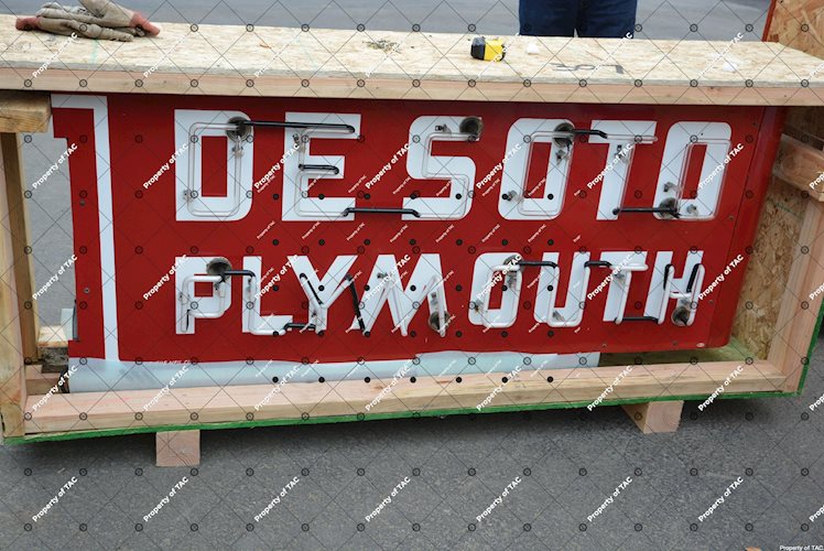 Desoto Plymouth neon sign