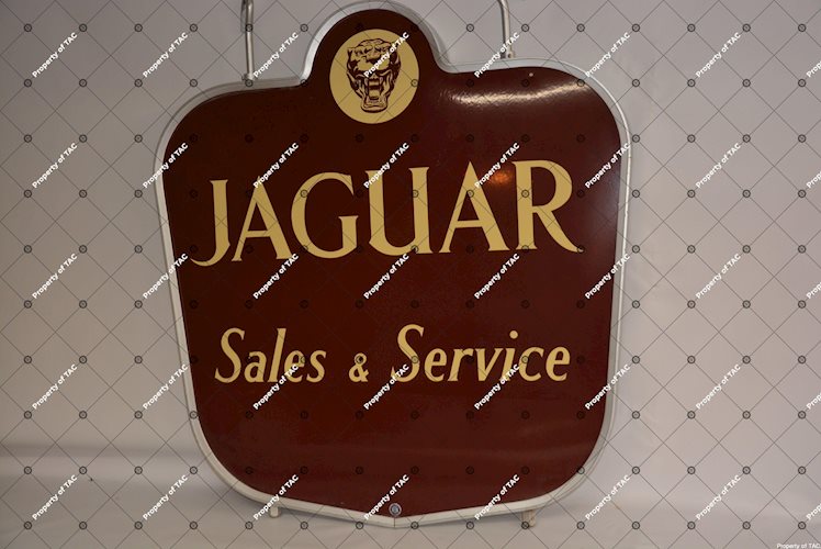 Jaguar Sales & Service w/logo porcelain sign