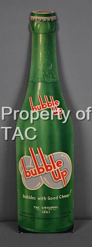 Bubble Up Cardboard Easel Back Bottle Sign