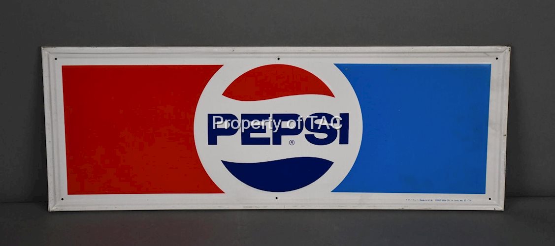 Pepsi w/Logo Metal Sign