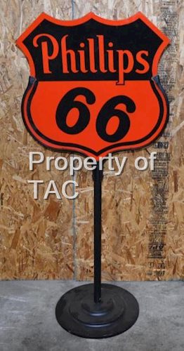 Phillips 66 (red & black) Porcelain Curb Sign