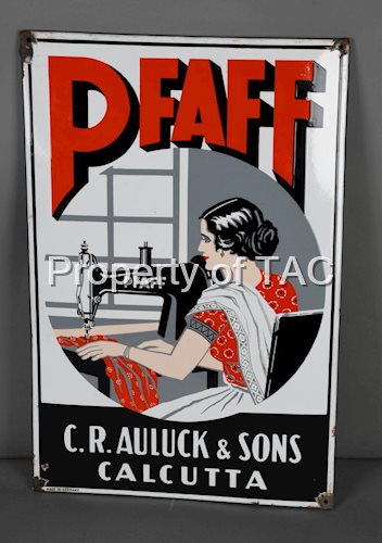 Pfaff (sewing machine) Porcelain Sign (TAC)