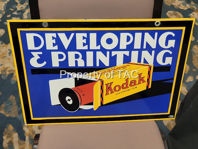 Kodak Developing & Printing Porcelain Sign