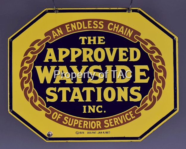 The Approved Wayside Stations Inc Porcelain Sign
