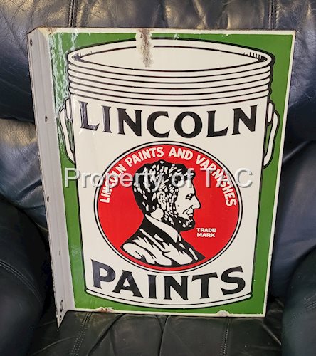 Lincoln Paints DSP Porcelain Flange Sign