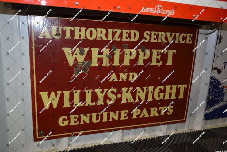 Whippet and Willys-Knight Authorized Service sign