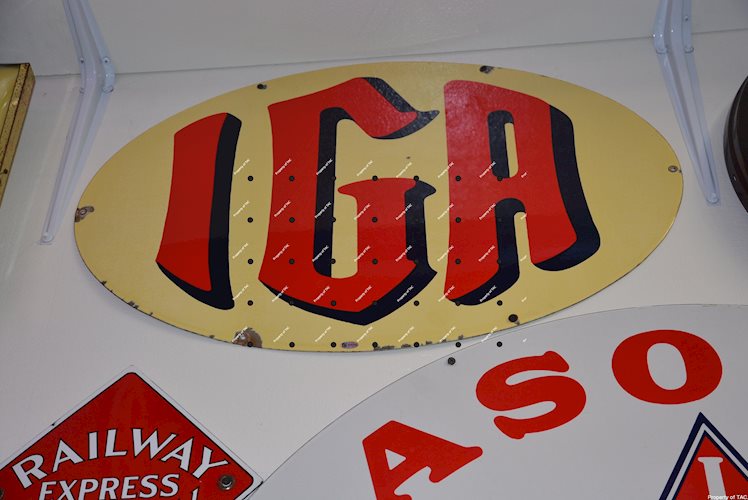 IGA (food store) sign