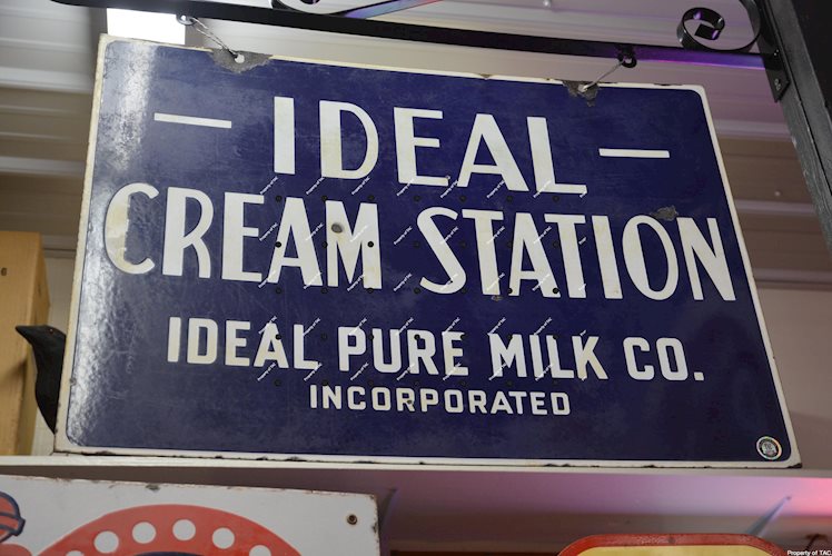 Ideal Cream Station Ideal Pure Milk Co. sign